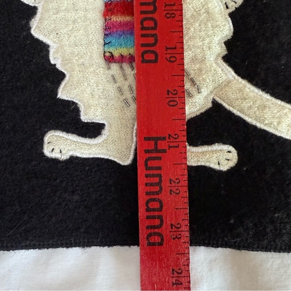 Coldwater Creek Size Medium Wool Vest Sleeveless Winter Cat Mock Neck Zip Front - Picture 4 of 7